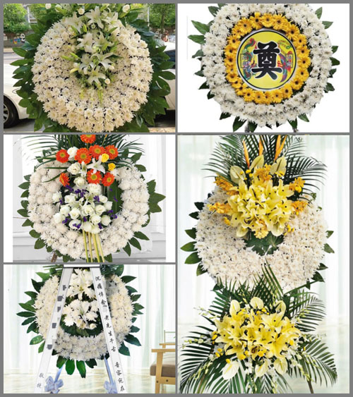 四川成都彭州市九尺镇金沙村花圈速递