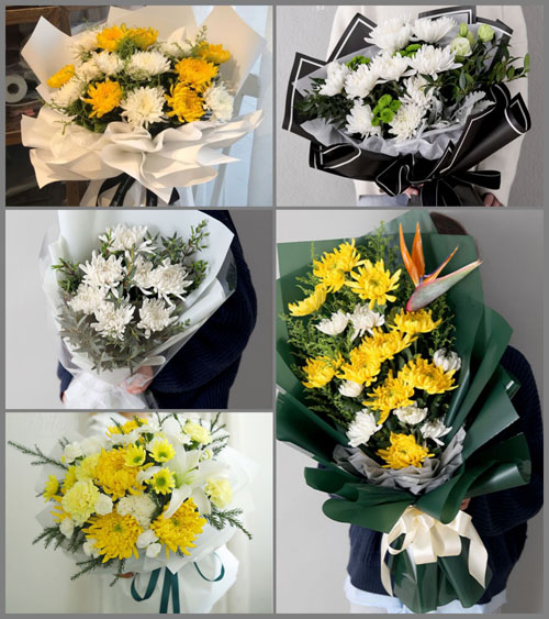 四川成都彭州市九尺镇金沙村白事花束代送